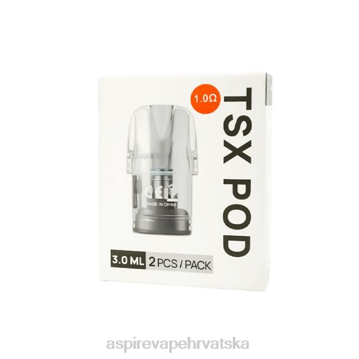 Aspire Ecig | 2X8T234 Aspire Tsx Pod 1,0 ohm (3,0 ml)/2 komada po pakiranju (kompatibilno s cyber s i cyber x)